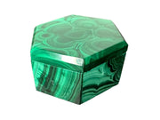 Malachite Hexagon Jewelery Trinket Box - Democratic Repubilc of the Congo - Handmade