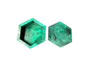 Malachite Hexagon Jewelery Trinket Box - Democratic Repubilc of the Congo - Handmade