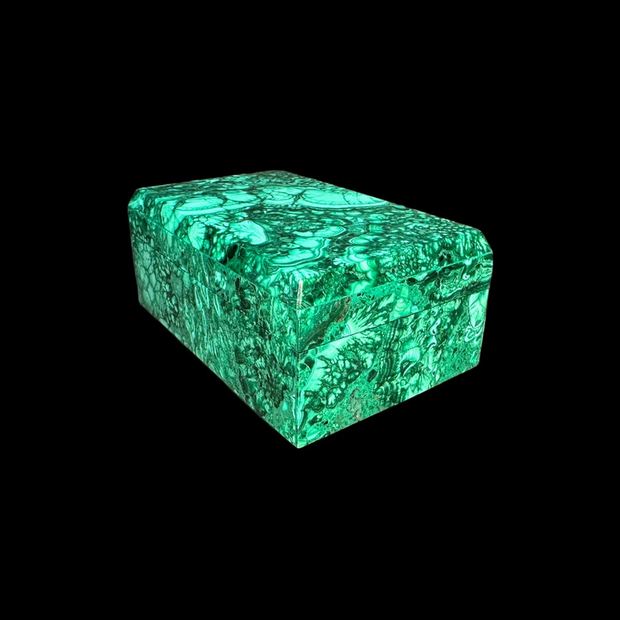 4" Jewelry Malachite Box