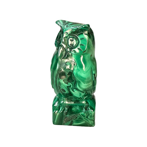 Malachite Owl Scuplture