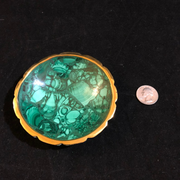 Malachite Crystal Round Bowl 4”