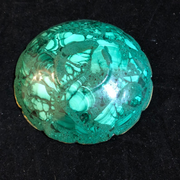 Malachite Crystal Round Bowl 4”